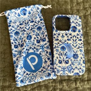 Loopy Case White and Blue Floral Phone Case
